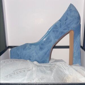 Azalea Wang Elysha-Denim Women's Heels - Denim Blue